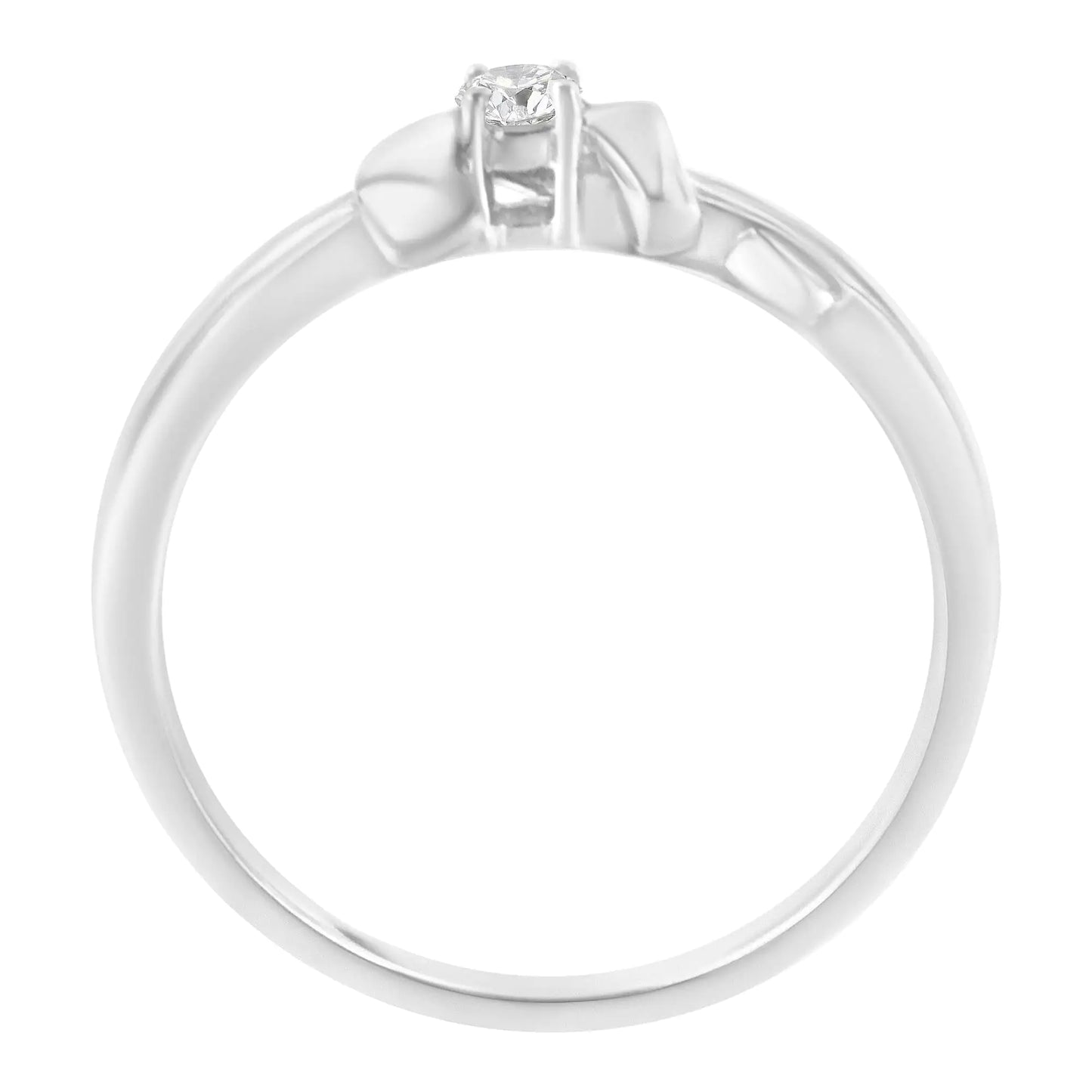 10K White Gold 1/10 Cttw Diamond Promise Ring