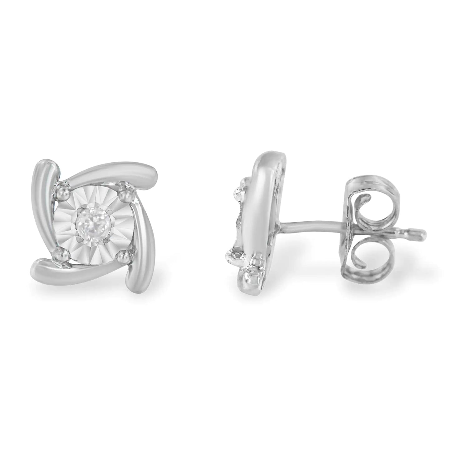 Diamond Square Pinwheel Earrings
