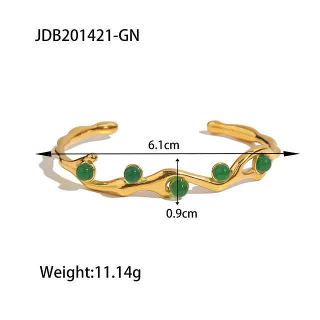Waterproof 18k Gold Plated Stainless Steel Bracelet