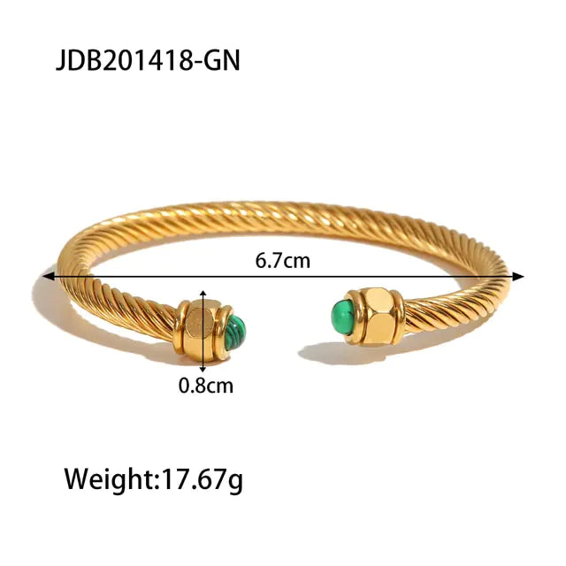 Waterproof 18k Gold Plated Stainless Steel Bracelet