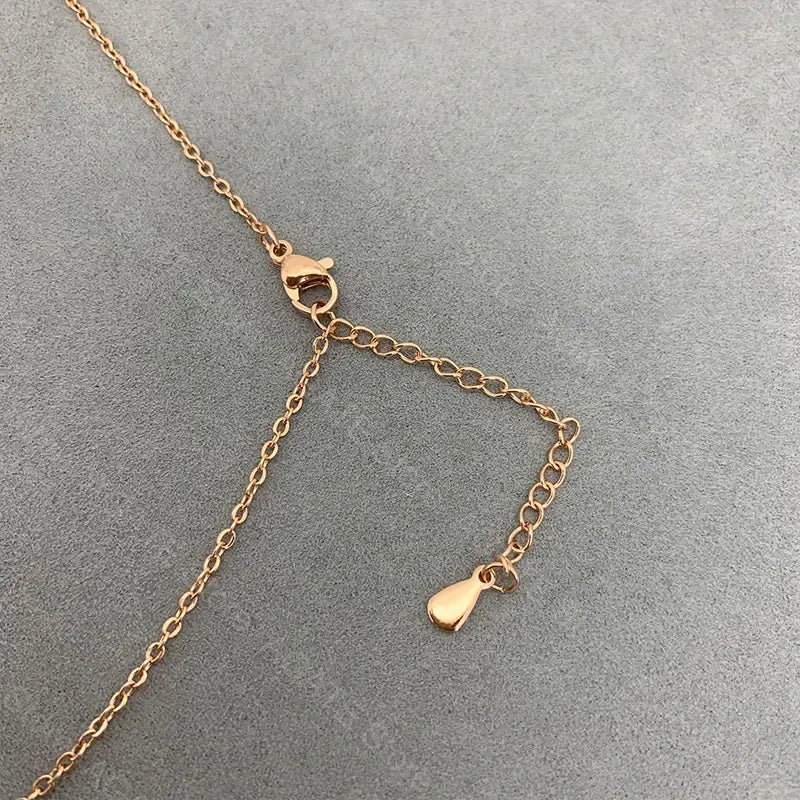 Zircon Tassel Pendant Necklace