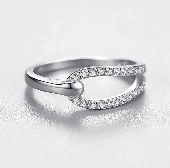 Sterling Silver Ring for Women – Genuine S925 Simple Elegant Band for Everyday Wear, Engagement or Gift