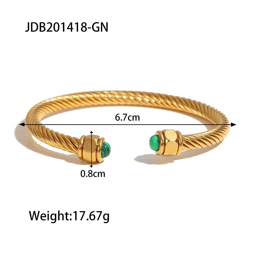 Waterproof 18k Gold Plated Stainless Steel Bracelet