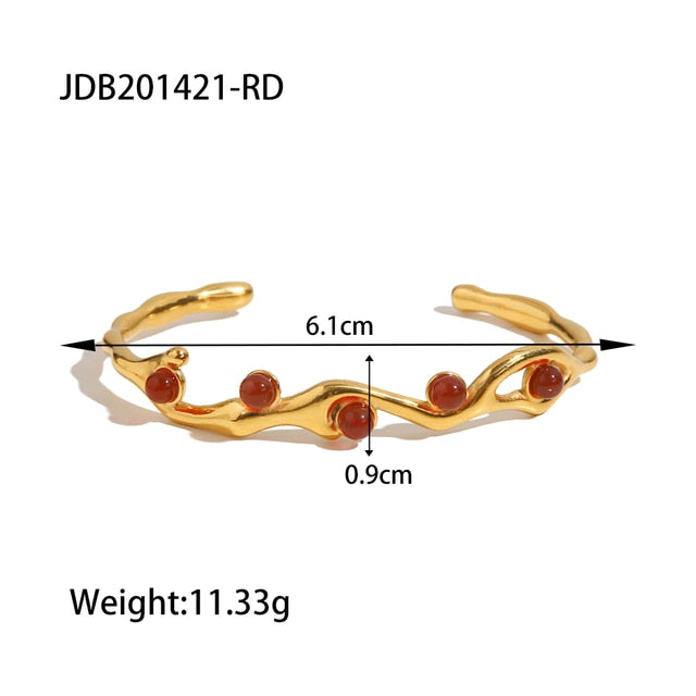 Waterproof 18k Gold Plated Stainless Steel Bracelet