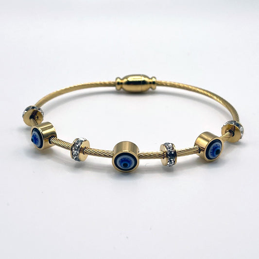 Magnetic Evil Eye Charm Bracelet