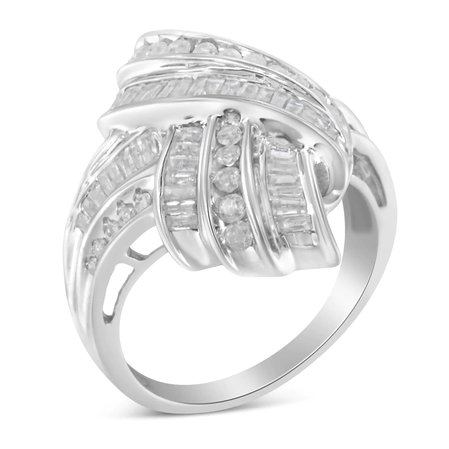 Sterling Silver Diamond 1 Cttw Ring