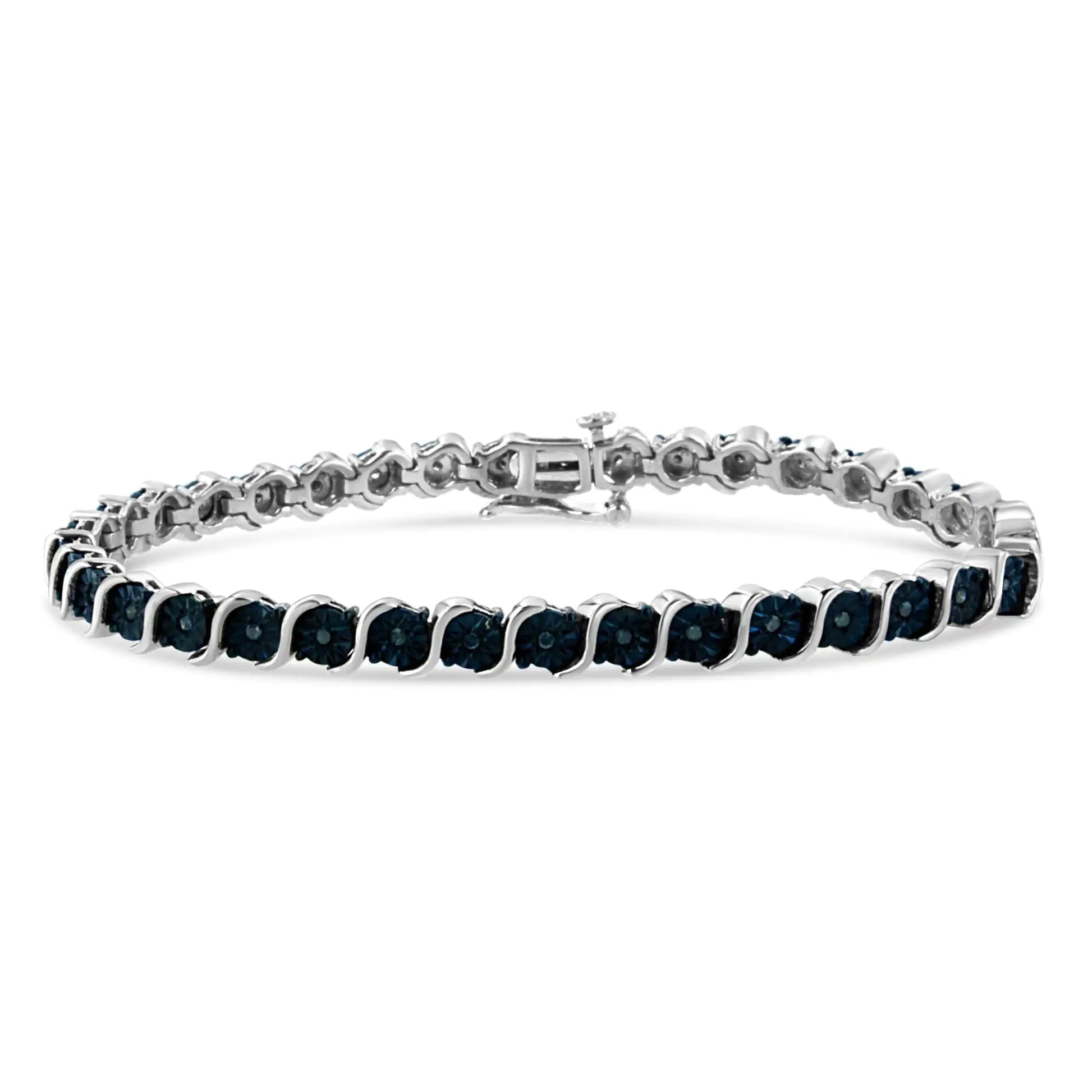 Sterling Silver 1/4 Cttw Diamond Tennis Bracelet