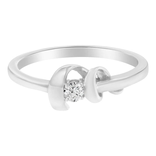 10K White Gold 1/10 Cttw Diamond Promise Ring