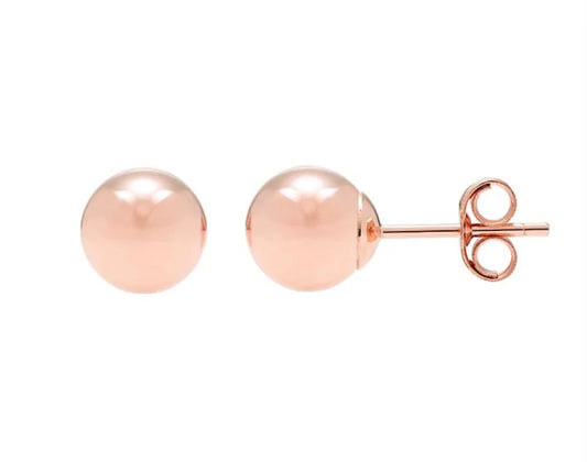 14k Gold Ball Stud Earrings