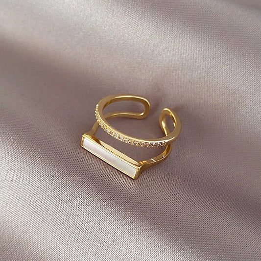 Double Shell Gold Ring