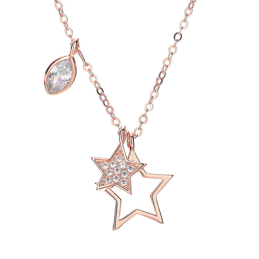 Zirconia Inlaid Diamond Necklace