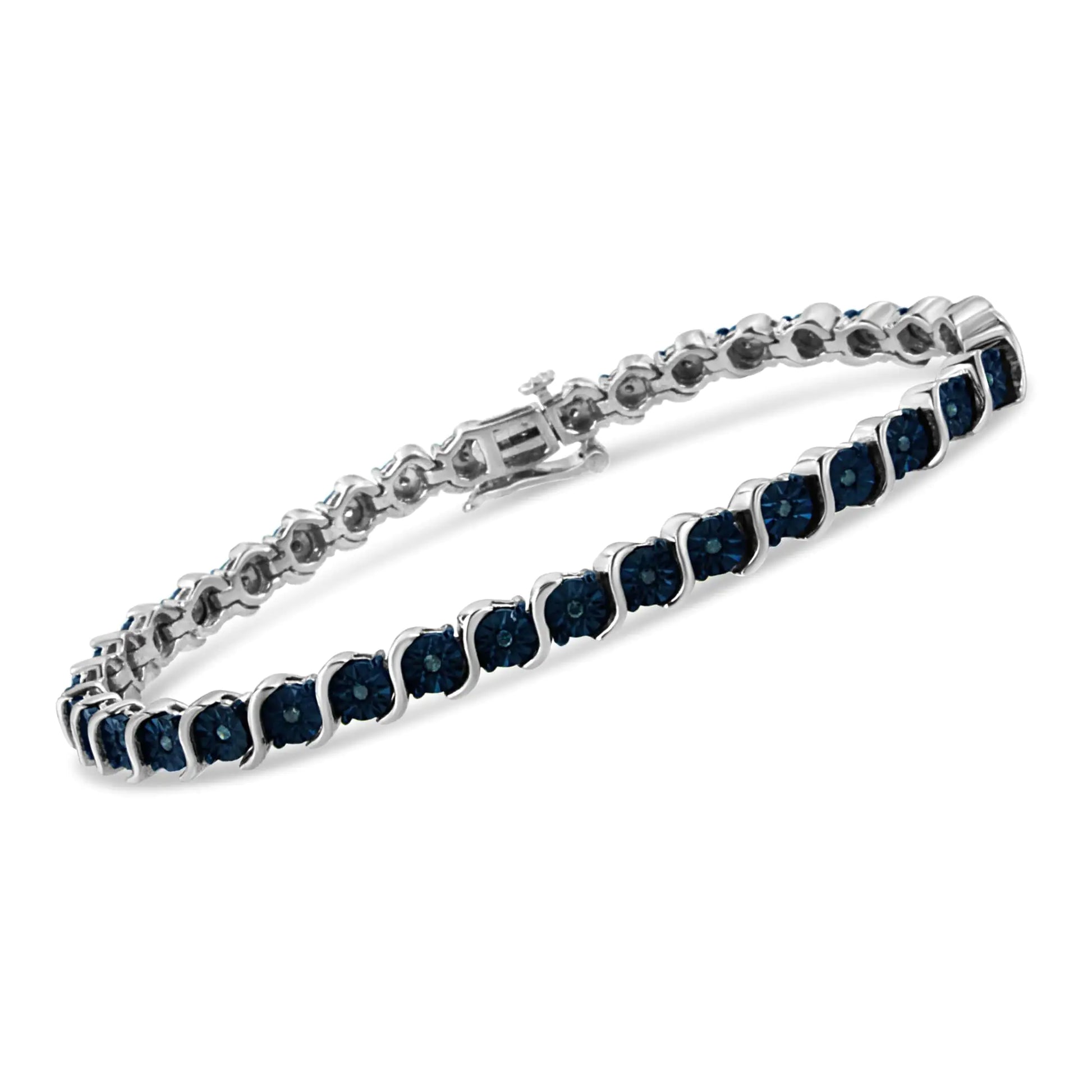 Sterling Silver 1/4 Cttw Diamond Tennis Bracelet