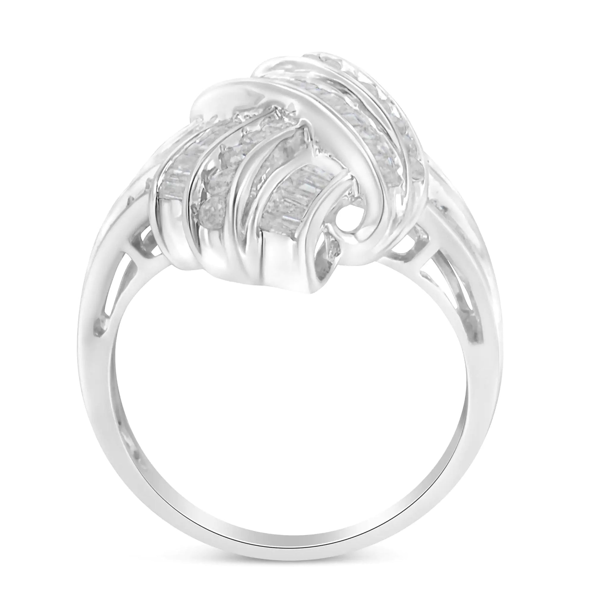 Sterling Silver Diamond 1 Cttw Ring